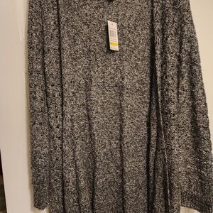 NWT Charcoal Cardigan Sweater, Lightweight